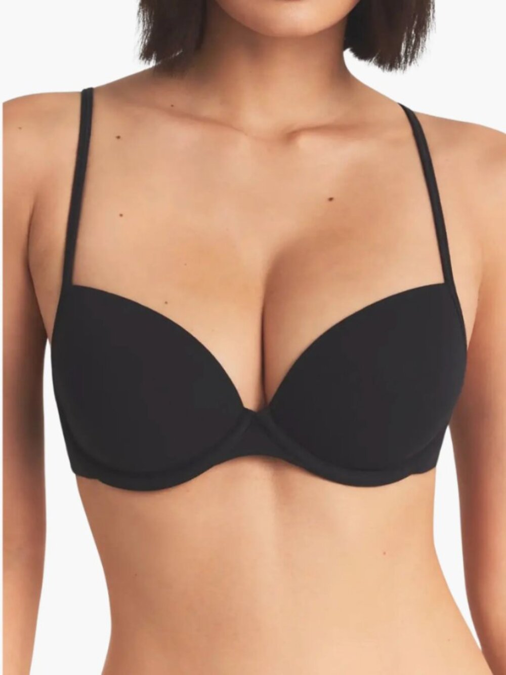 NEW SKIMS Everyday Cotton Lightly Lined Demi Bra Onyx Black 34C NWT